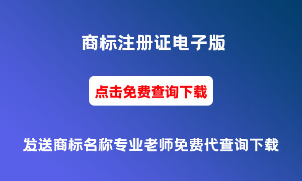 商標(biāo)注冊(cè)證電子版