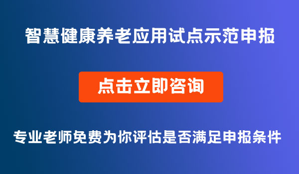 智慧健康養(yǎng)老應(yīng)用試點(diǎn)示范