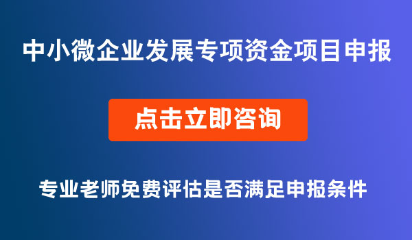 中小微企業(yè)發(fā)展專項資金