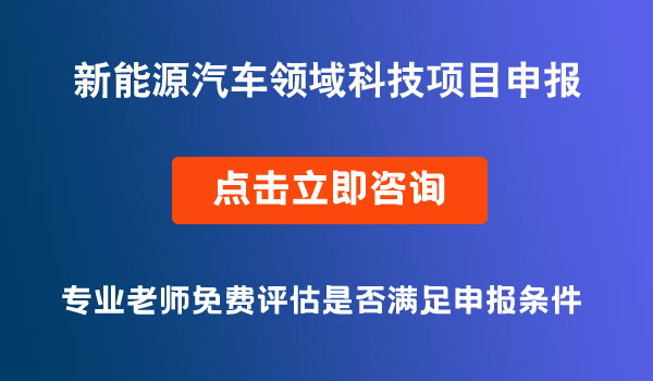 新能源汽車領(lǐng)域揭榜掛帥科技項(xiàng)目