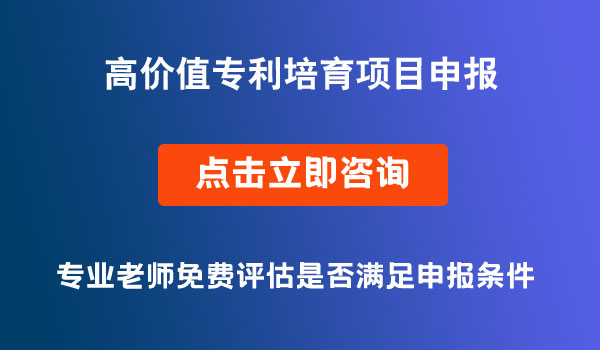 高價值專利培育項目申報