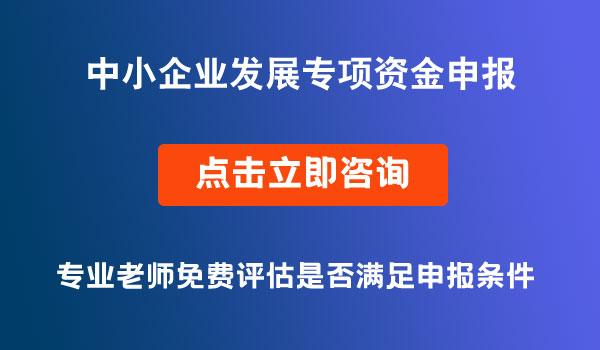 中小企業(yè)發(fā)展專項(xiàng)資金