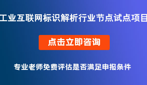 工業(yè)互聯(lián)網(wǎng)標(biāo)識(shí)解析行業(yè)節(jié)點(diǎn)試點(diǎn)項(xiàng)目入庫