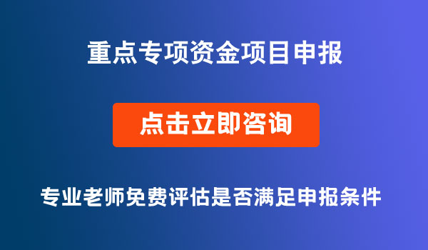 重點專項資金項目申報