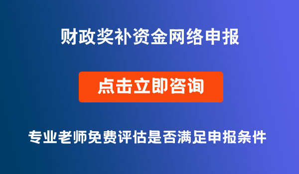 財(cái)政獎(jiǎng)補(bǔ)資金網(wǎng)絡(luò)申報(bào)